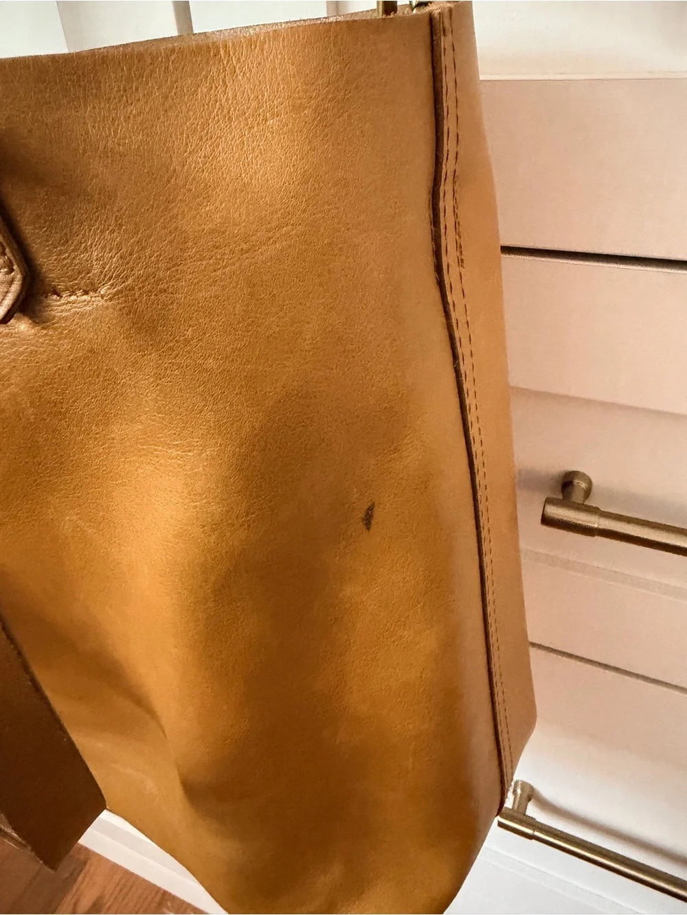 Madewell medium Tote in mustard Leather